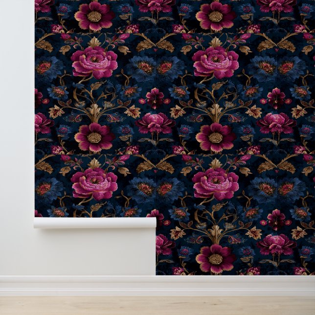 Papier Peint Luxury Floral Vintage Royal (Application)