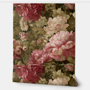 Papier Peint Luxury Vintage British Victorian Flowers Roses