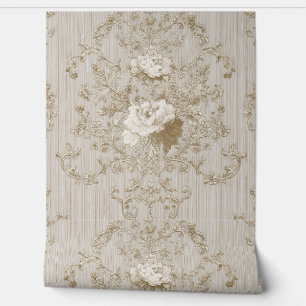 Papier Peint Luxury Vintage French Baroque Beige Royal Ivory