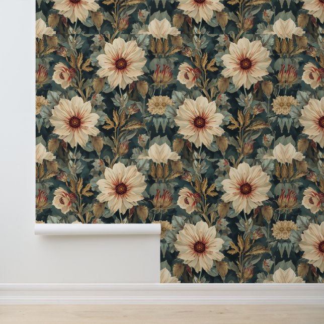 Papier Peint Luxury Vintage Indira Floral (Application)