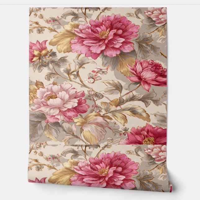 Papier Peint Luxury Vintage Indira Floral (Déroulement)
