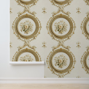 Papier Peint Luxury Vintage Louis xvi Neoclassic French Cream