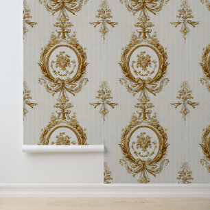 Papier Peint Luxury Vintage Louis xvi Neoclassic French Cream