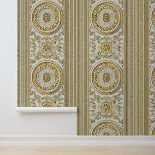 Papier Peint Luxury Vintage Louis xvi Neoclassic French Cream