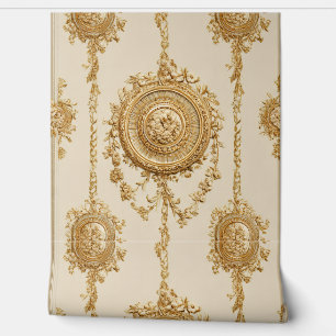 Papier Peint Luxury Vintage Louis xvi Neoclassic French Gold