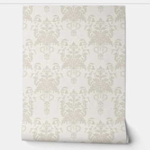 Papier Peint Luxury Vintage Minimal Elegant Damask Ivory Cream
