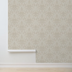 Papier Peint Luxury Vintage Minimal Elegant Damask Ivory Cream