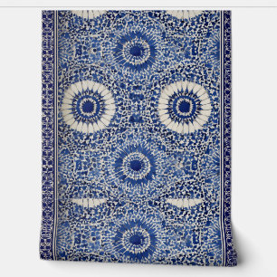 Papier Peint Luxury Vintage Moroccan Zellige Classic Blue White