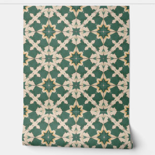 Papier Peint Luxury Vintage Moroccan Zellige Emerald Green