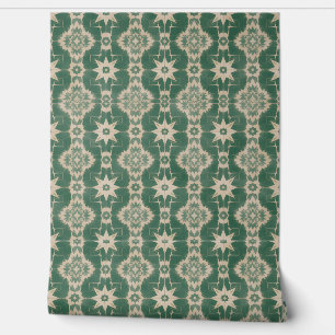 Papier Peint Luxury Vintage Moroccan Zellige Emerald Green