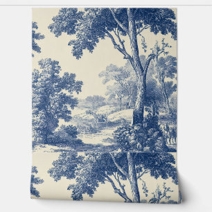 Papier Peint  Luxury Vintage Soft Toile Jouy French Countryside
