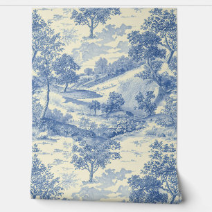 Papier Peint  Luxury Vintage Soft Toile Jouy French Countryside