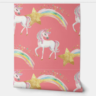 Papier Peint Magique Rainbow Stars Unicorn Kids