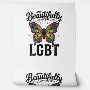 Papier Peint Magnifique Chemise LGBT Papillon Vintage Fierté_1