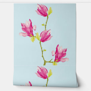 Papier Peint Magnolias Tulipes sur un