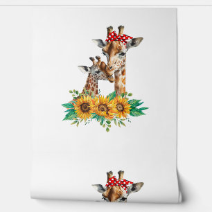 Papier Peint Maman Tournesol Safari Afrique Animaux Enfants Mig