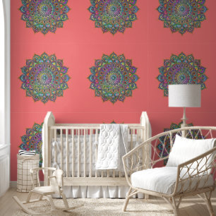 Papier Peint Mandala coloré avec style Classy Inde 1