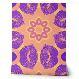 Papier Peint Mandala floral géométrique vibre