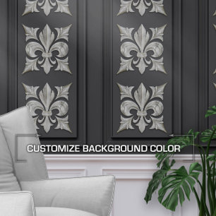 Papier Peint Marbre blanc Fleur-De-Lis