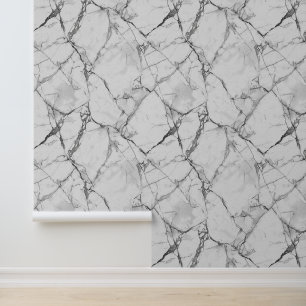 Papier Peint Marbre blanc pierre texture motif simple