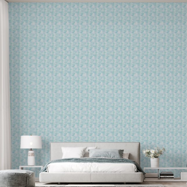 Papier Peint Marbre moderne bleu clair (Chambre à coucher)