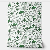 Médicale thème vert Peel Stick Healthcare Decor