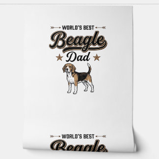 Papier Peint Meilleur Papa Beagle du Monde Chien Vintage