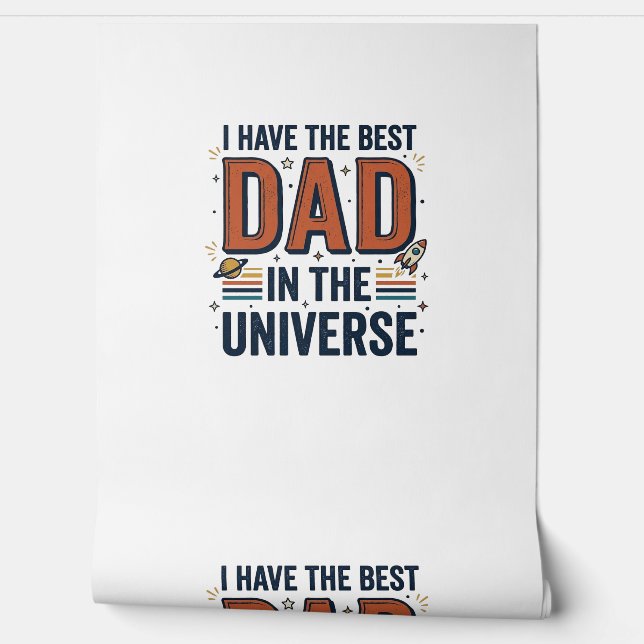 Papier Peint Meilleur papa de l'univers conception vectorielle  (Déroulement)