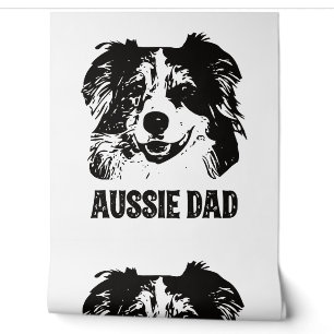 Papier Peint Mens Aussie Papa - Australian Shepherd Chien Papa