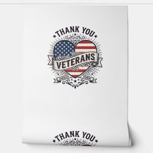 Papier Peint Merci aux vétérans Patriote Vector Design_1