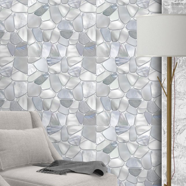 Papier Peint Mère de perle - Voronoi Cellules Abstraites (Créateur téléchargé)