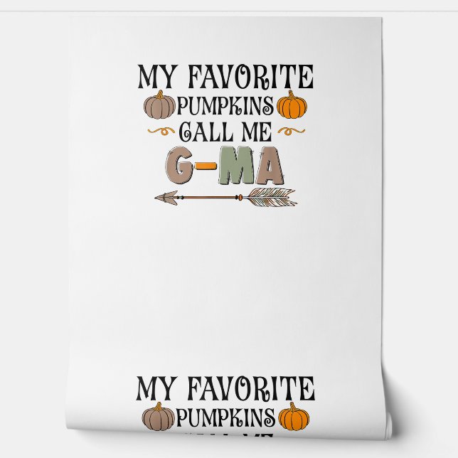 Papier Peint Mes Citrouilles préférés m'appellent G-MA grand-mè (Déroulement)