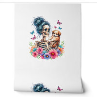 Messy Bun Skeleton mignon Amoureux de les chiens c