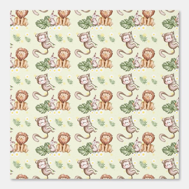 Papier Peint Mignon singe/lion de safari (Recto)