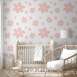 Papier Peint Mignonne Rose Daisy Random Girls Nursery Décor