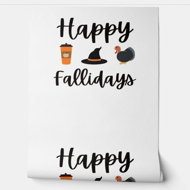Papier Peint Mignonne saison d'automne Joyeux Fallidays Thanksg (Déroulement)