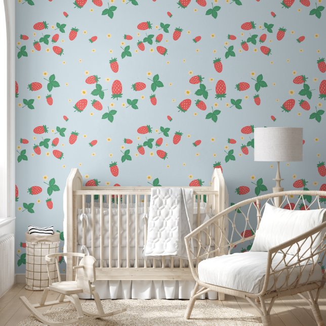 Papier peint Mini Fleur de Fraisier (Enfants)
