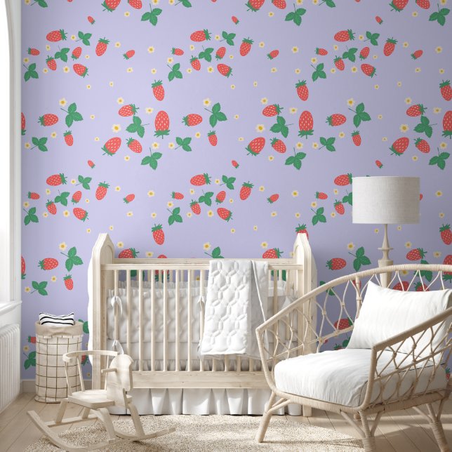 Papier peint Mini Fleur de Fraisier (Enfants)