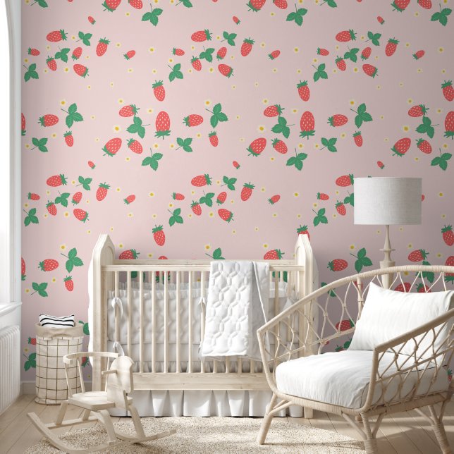 Papier peint Mini Fleur de Fraisier (Enfants)