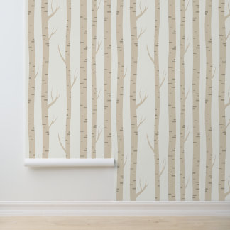 Papier peint minimal Arbre d'orme de forêt - à déc
