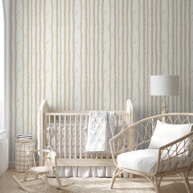 Papier peint minimal Arbre d'orme de forêt - à déc (Enfants)