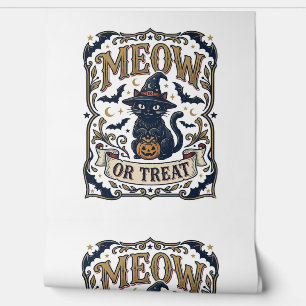 Papier Peint Minou ou traiter Chat Halloween Chat effrayant Vin