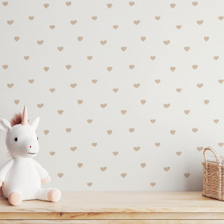 Papier Peint Minuscules cœurs nurserie minimaliste neutre pour