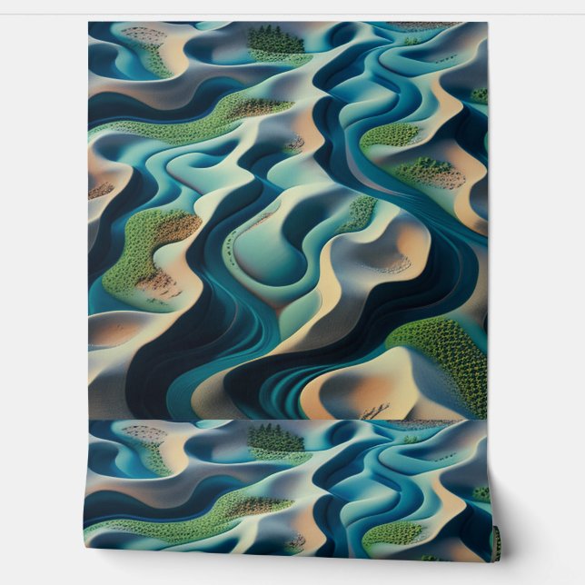 Papier Peint Mirage currents (Déroulement)