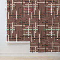 Mocha Mousse Ligne géométrique Art Midsiècle