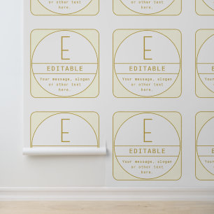 Papier Peint Modèle de design rétro-moderne modifiable en or et