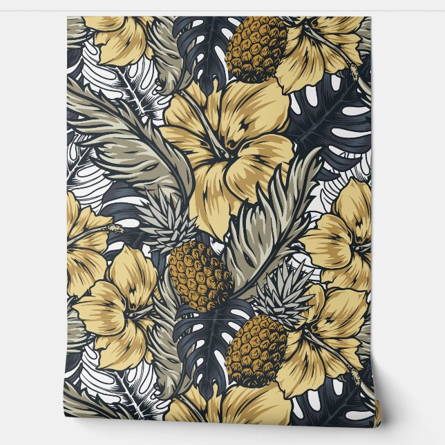 Papier Peint Modèle floral (Déroulement)