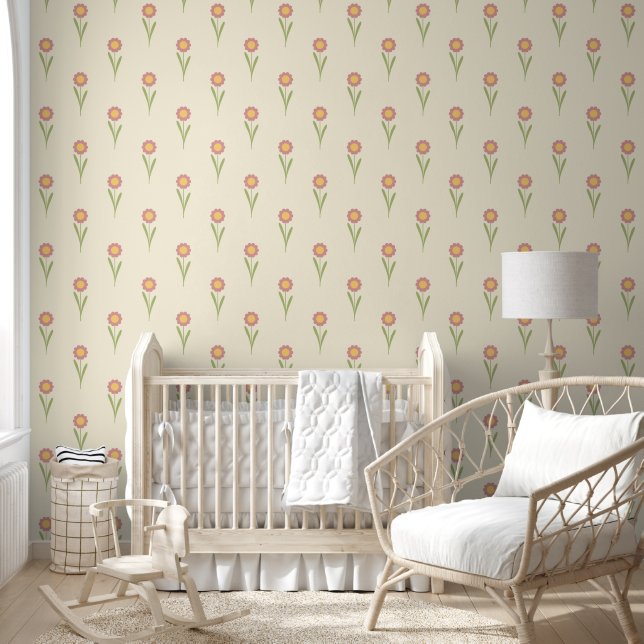 Papier Peint Modèle floral classique Design élégant (Enfants)