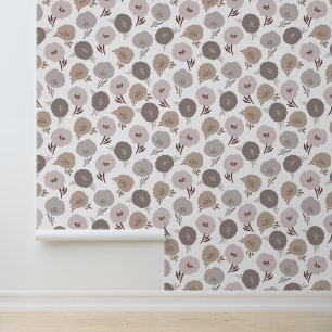 Papier Peint Modèle floral lunaire