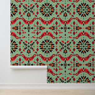 Papier Peint Modèle floral populaire dynamique sur Arrière - pl